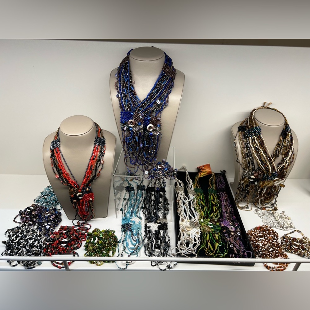Wholesale liquidation. Beaded necklaces and bracelets from Bali